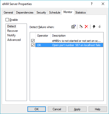 Service monitoring