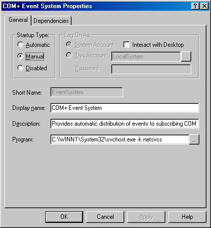 Service properties